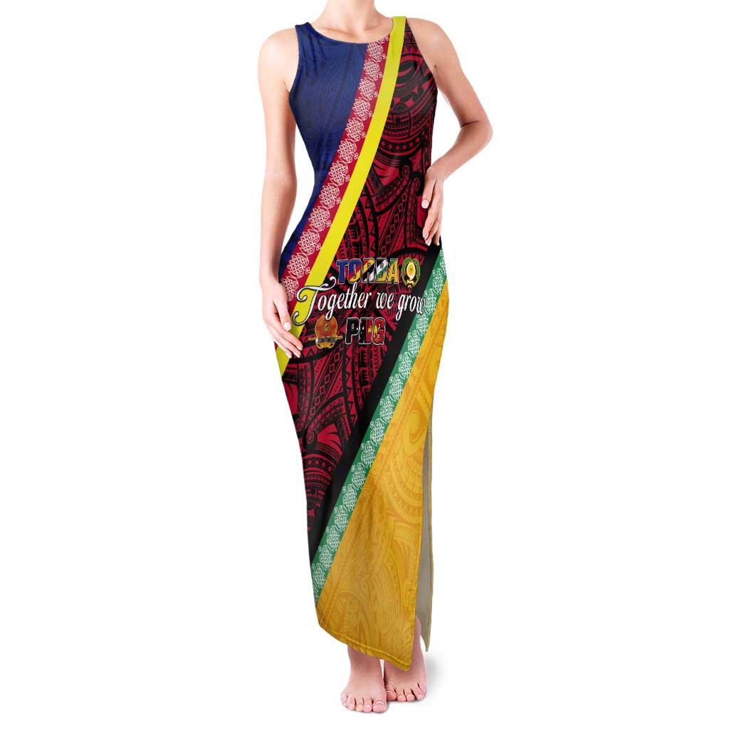 Love Torba PNG Day Tank Maxi Dress Together We Grow LT05 Women Colorful - Polynesian Pride