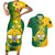 Personalized Papua New Guinea Enga Province Couples Matching Short Sleeve Bodycon Dress and Hawaiian Shirt Mix Coat Of Arms Polynesian Pattern LT05 Green - Polynesian Pride