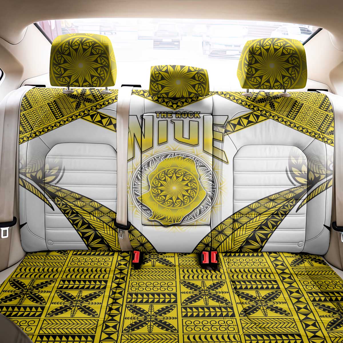 Niue The Rock Of Polynesia Back Car Seat Cover Peniamina Gospel Day Yellow Version LT05 - Polynesian Pride