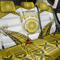 Niue The Rock Of Polynesia Back Car Seat Cover Peniamina Gospel Day Yellow Version LT05 - Polynesian Pride