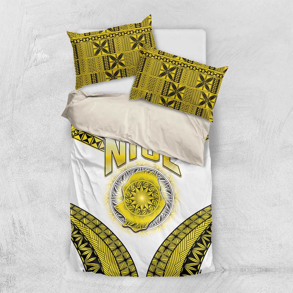 Niue The Rock Of Polynesia Bedding Set Peniamina Gospel Day Yellow Version LT05 US Twin 172cm x 218cm Yellow - Polynesian Pride