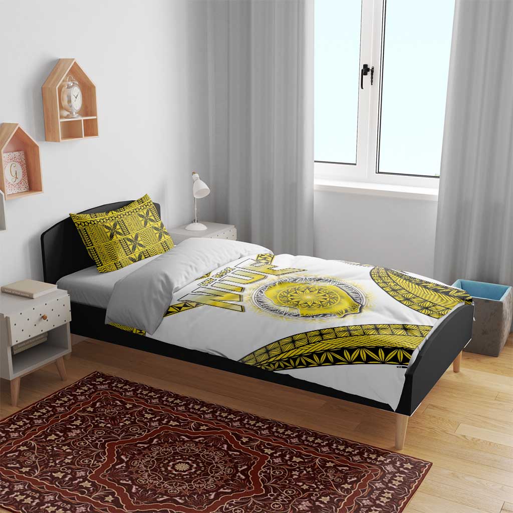 Niue The Rock Of Polynesia Bedding Set Peniamina Gospel Day Yellow Version LT05 - Polynesian Pride