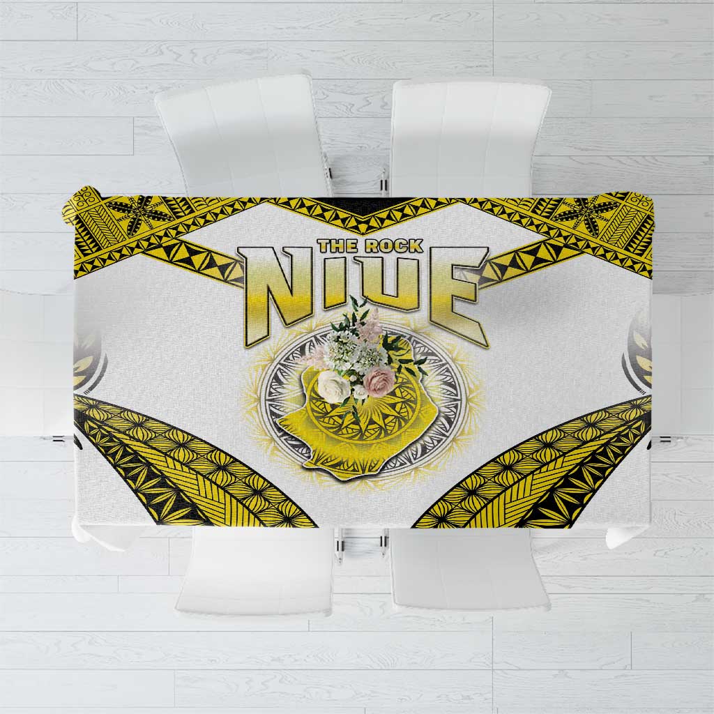 Niue The Rock Of Polynesia Tablecloth Peniamina Gospel Day Yellow Version