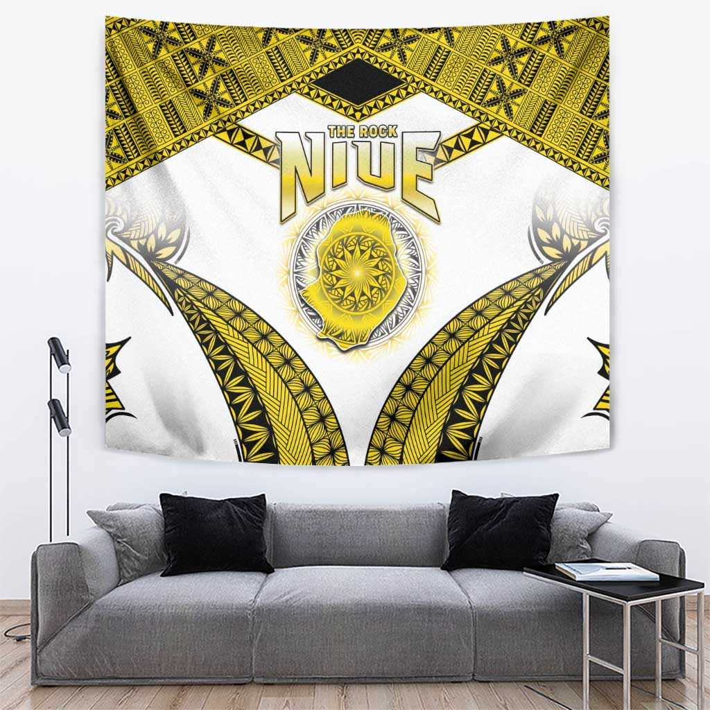 Niue The Rock Of Polynesia Tapestry Peniamina Gospel Day Yellow Version LT05 Yellow - Polynesian Pride