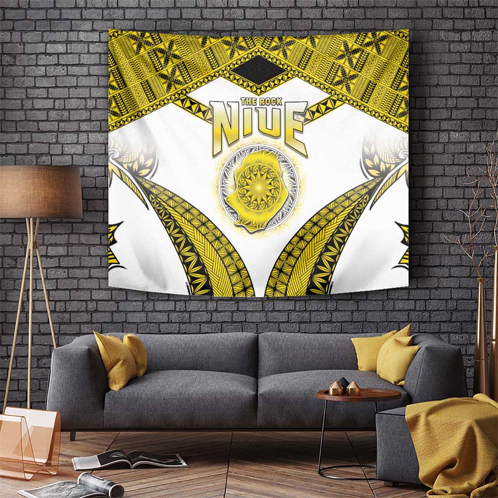 Niue The Rock Of Polynesia Tapestry Peniamina Gospel Day Yellow Version LT05 - Polynesian Pride