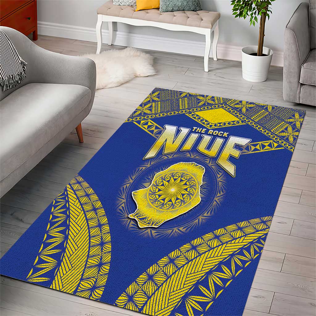 Niue The Rock Of Polynesia Area Rug Peniamina Gospel Day Blue Version LT05 - Polynesian Pride