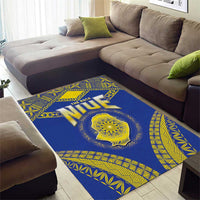 Niue The Rock Of Polynesia Area Rug Peniamina Gospel Day Blue Version LT05 - Polynesian Pride