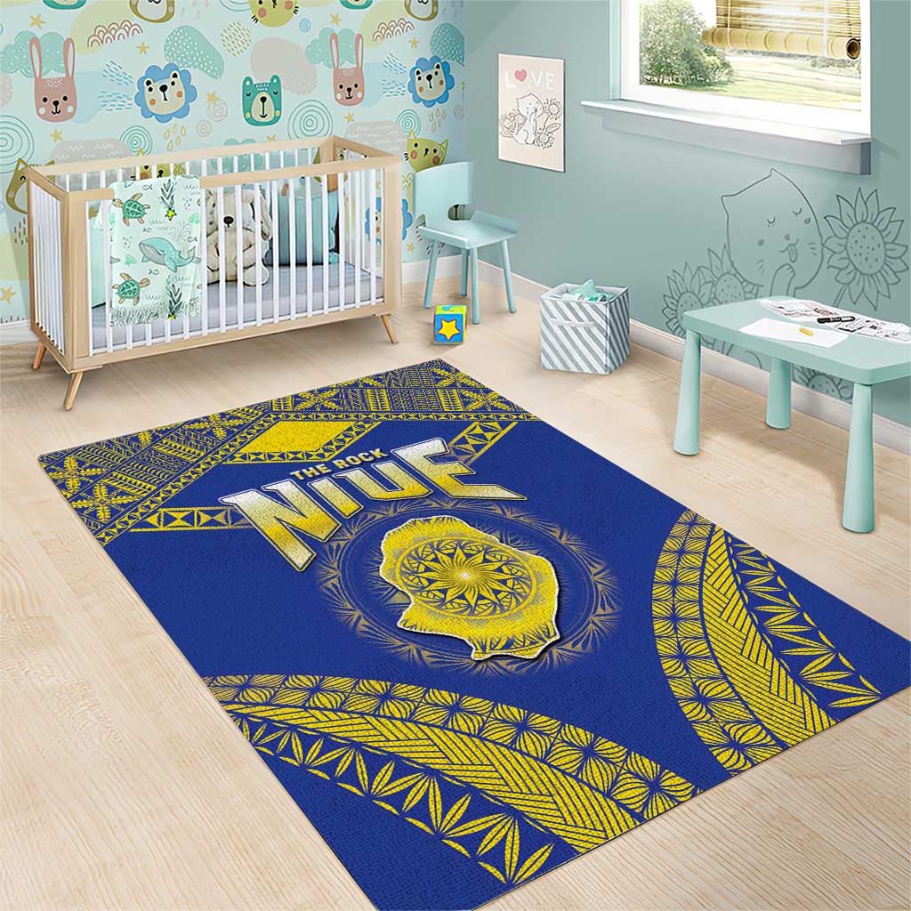 Niue The Rock Of Polynesia Area Rug Peniamina Gospel Day Blue Version LT05 - Polynesian Pride