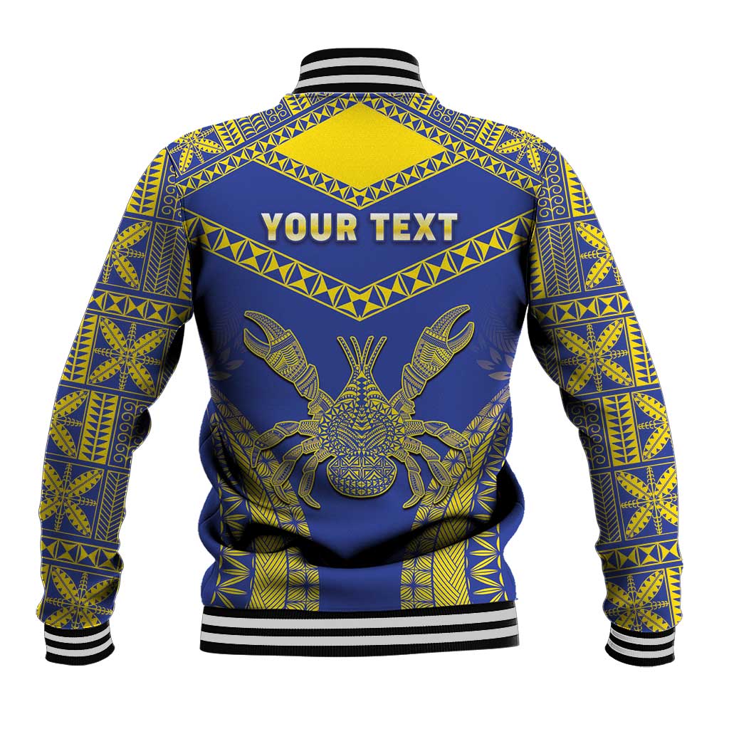 Personalised Niue The Rock Of Polynesia Baseball Jacket Peniamina Gospel Day Blue Version LT05 - Polynesian Pride