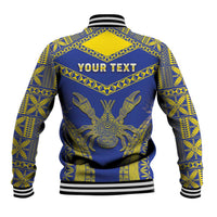 Personalised Niue The Rock Of Polynesia Baseball Jacket Peniamina Gospel Day Blue Version LT05 - Polynesian Pride