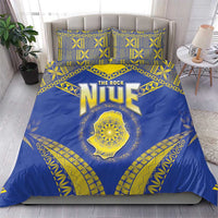 Niue The Rock Of Polynesia Bedding Set Peniamina Gospel Day Blue Version LT05 - Polynesian Pride