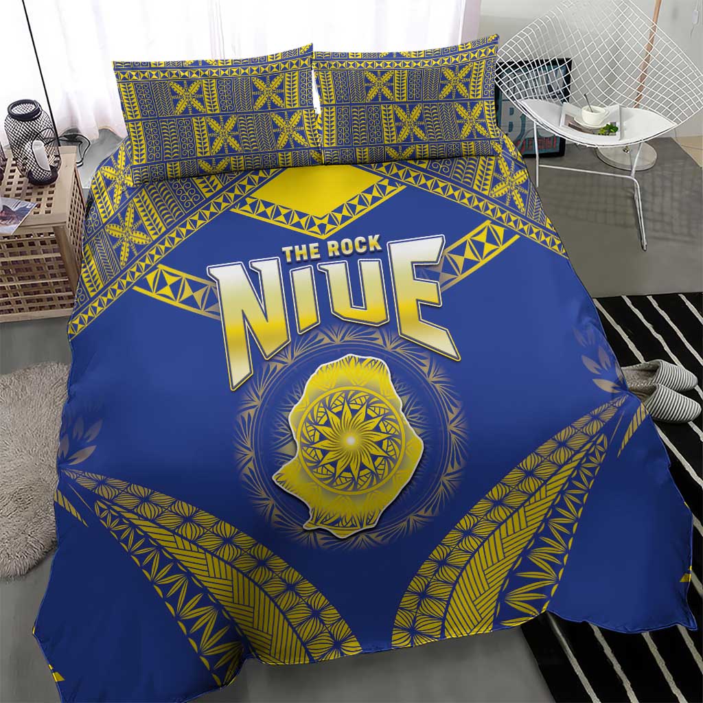 Niue The Rock Of Polynesia Bedding Set Peniamina Gospel Day Blue Version LT05 - Polynesian Pride