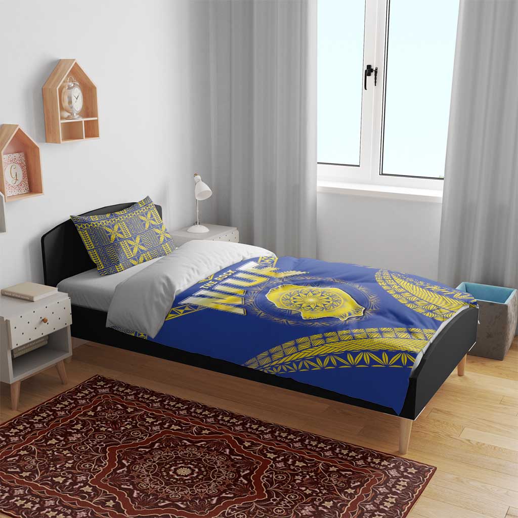 Niue The Rock Of Polynesia Bedding Set Peniamina Gospel Day Blue Version LT05 - Polynesian Pride