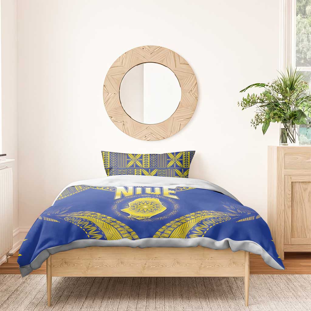 Niue The Rock Of Polynesia Bedding Set Peniamina Gospel Day Blue Version LT05 - Polynesian Pride