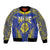 Personalised Niue The Rock Of Polynesia Bomber Jacket Peniamina Gospel Day Blue Version