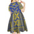 Personalised Niue The Rock Of Polynesia Kid Short Sleeve Dress Peniamina Gospel Day Blue Version