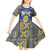 Personalised Niue The Rock Of Polynesia Kid Short Sleeve Dress Peniamina Gospel Day Blue Version