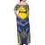 Personalised Niue The Rock Of Polynesia Off Shoulder Maxi Dress Peniamina Gospel Day Blue Version