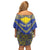 Personalised Niue The Rock Of Polynesia Off Shoulder Short Dress Peniamina Gospel Day Blue Version