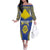 Personalised Niue The Rock Of Polynesia Off The Shoulder Long Sleeve Dress Peniamina Gospel Day Blue Version