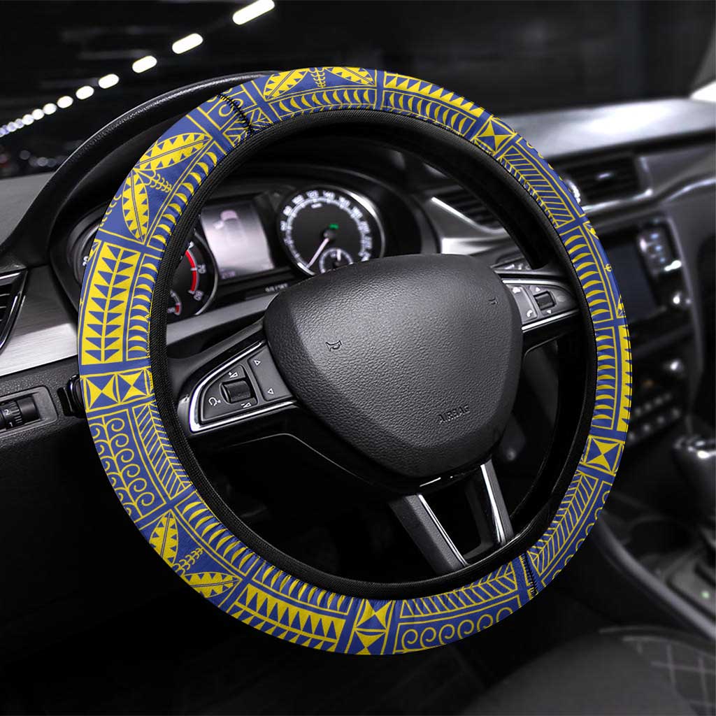 Niue The Rock Of Polynesia Steering Wheel Cover Peniamina Gospel Day Blue Version