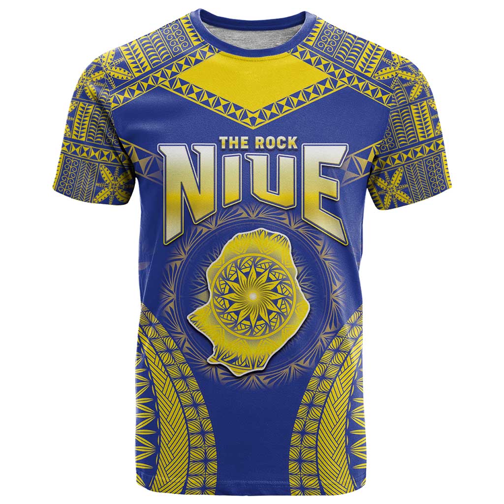 Personalised Niue The Rock Of Polynesia T Shirt Peniamina Gospel Day Blue Version