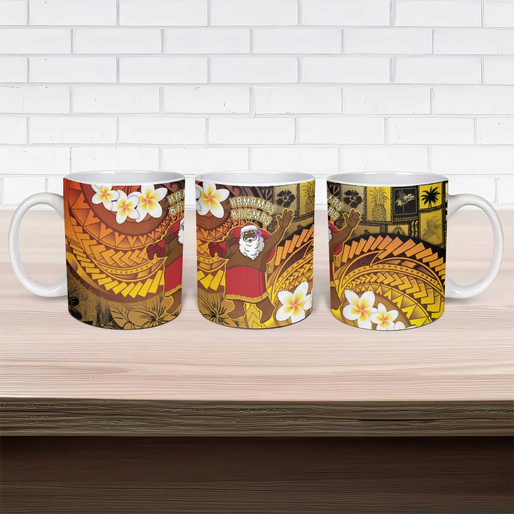 Papua New Guinea Retro Christmas Ceramic Mug Hamamas Krismas LT05 - Polynesian Pride