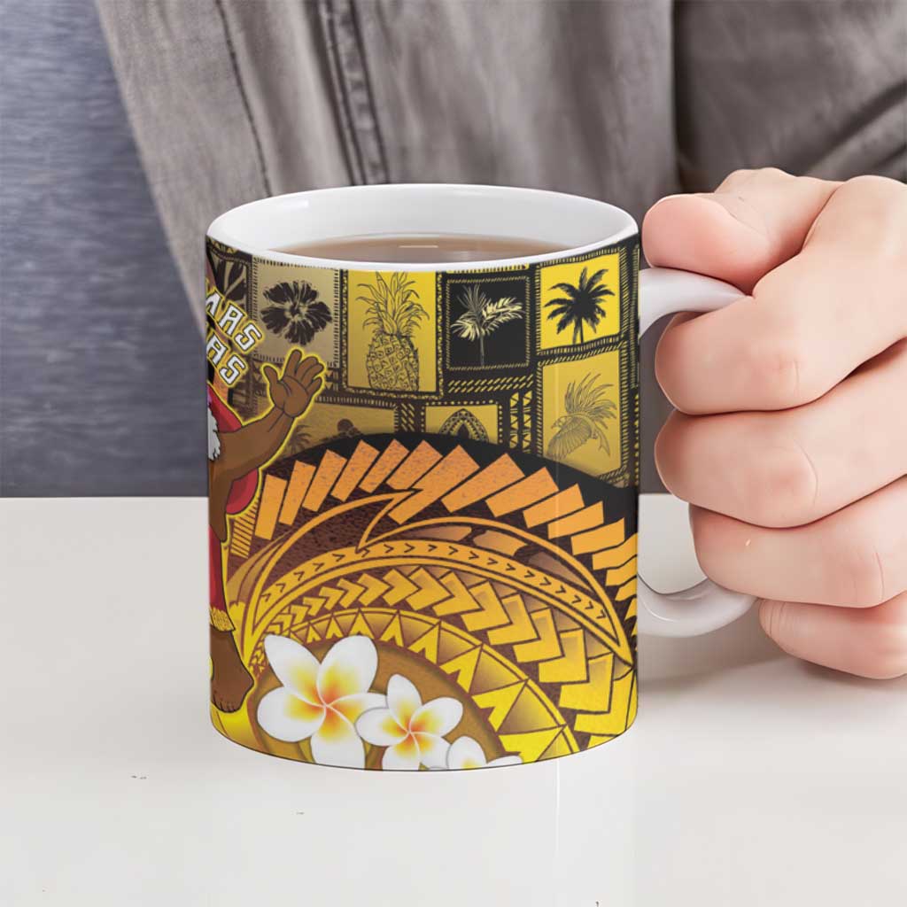 Papua New Guinea Retro Christmas Ceramic Mug Hamamas Krismas LT05 - Polynesian Pride