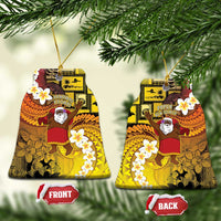 Papua New Guinea Retro Christmas Ceramic Ornament Hamamas Krismas LT05 Bell Flake Colorful - Polynesian Pride