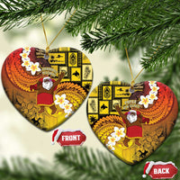 Papua New Guinea Retro Christmas Ceramic Ornament Hamamas Krismas LT05 Heart Colorful - Polynesian Pride