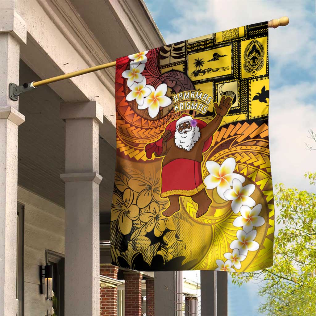 Papua New Guinea Retro Christmas Garden Flag Hamamas Krismas LT05 House Flag Colorful - Polynesian Pride