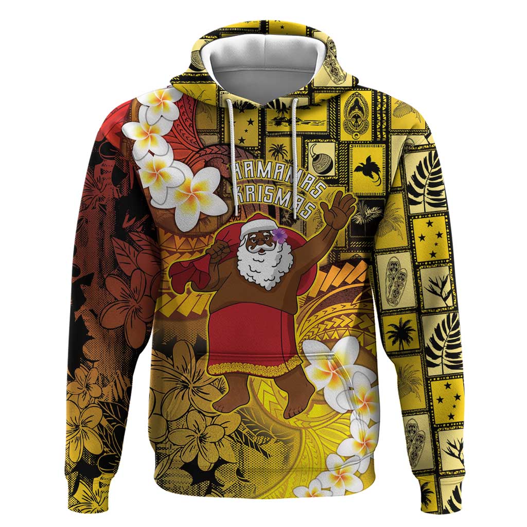 Papua New Guinea Retro Christmas Hoodie Hamamas Krismas LT05 Pullover Hoodie Colorful - Polynesian Pride