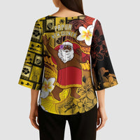 Papua New Guinea Retro Christmas Kimono Sleeve Blouse Hamamas Krismas LT05 - Polynesian Pride