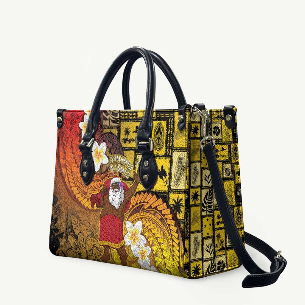 Papua New Guinea Retro Christmas Leather Bag Hamamas Krismas LT05 Colorful - Polynesian Pride