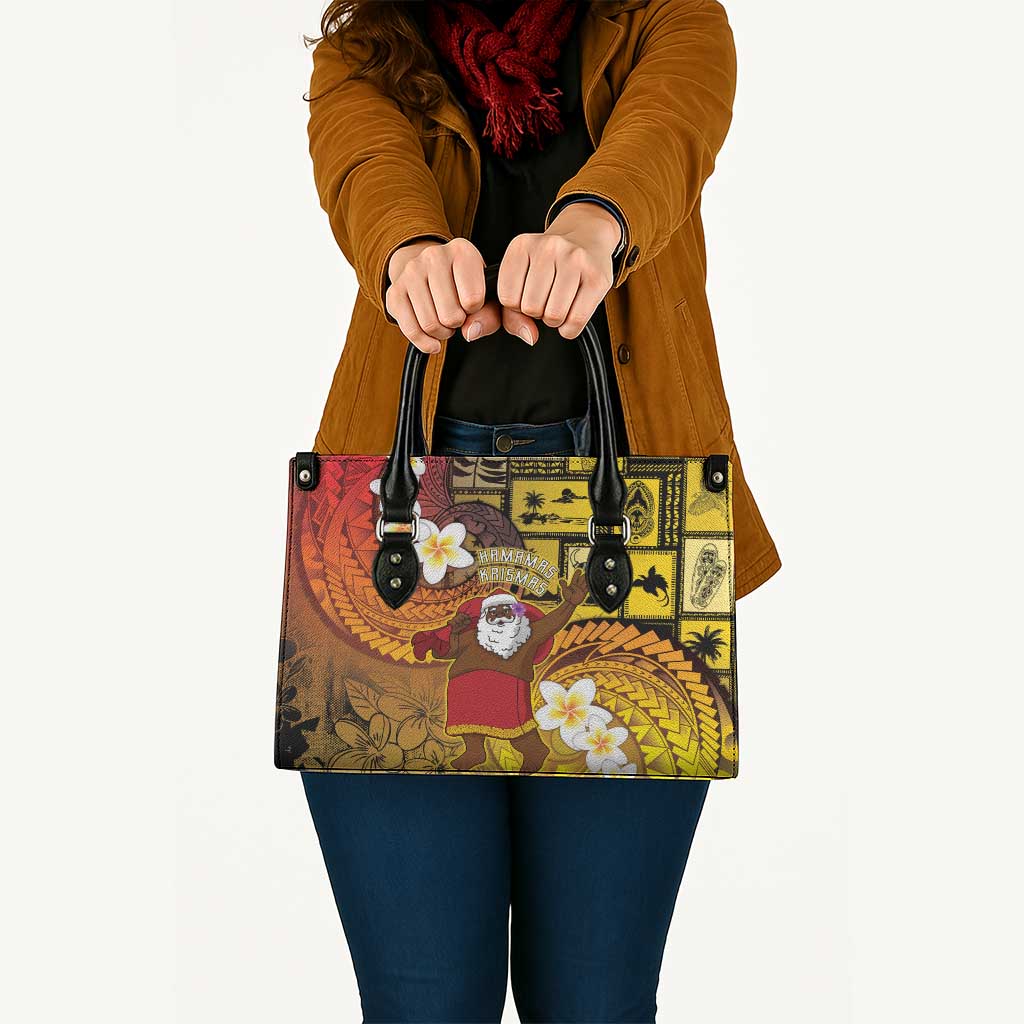 Papua New Guinea Retro Christmas Leather Bag Hamamas Krismas LT05 - Polynesian Pride