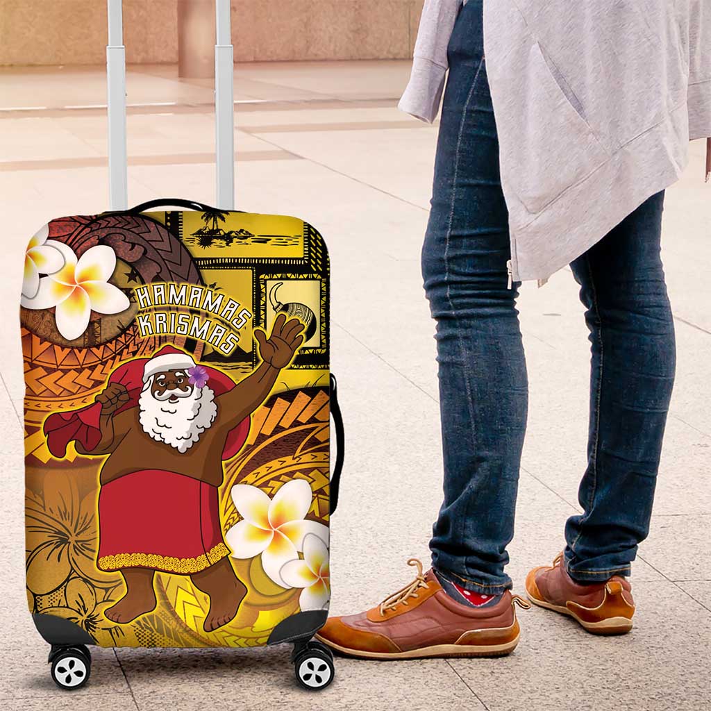 Papua New Guinea Retro Christmas Luggage Cover Hamamas Krismas LT05 Colorful - Polynesian Pride