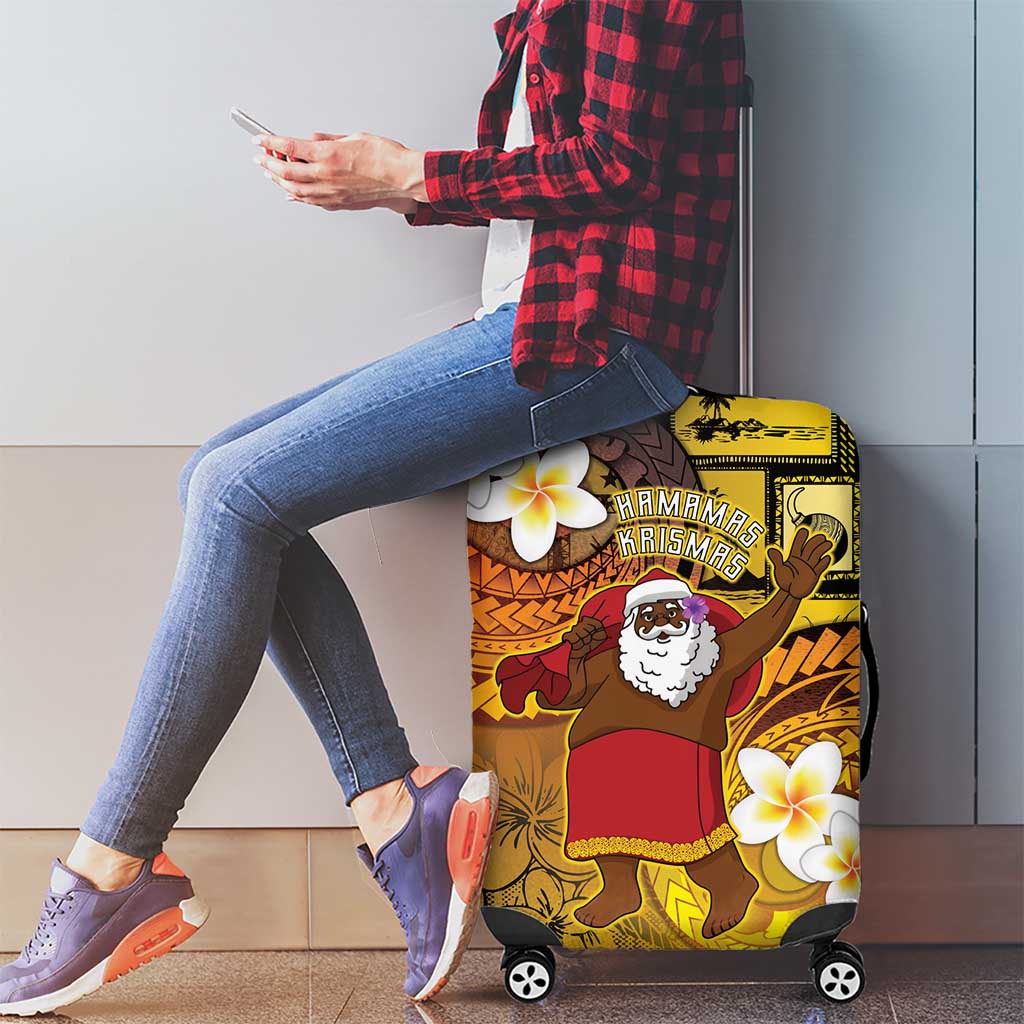 Papua New Guinea Retro Christmas Luggage Cover Hamamas Krismas LT05 - Polynesian Pride