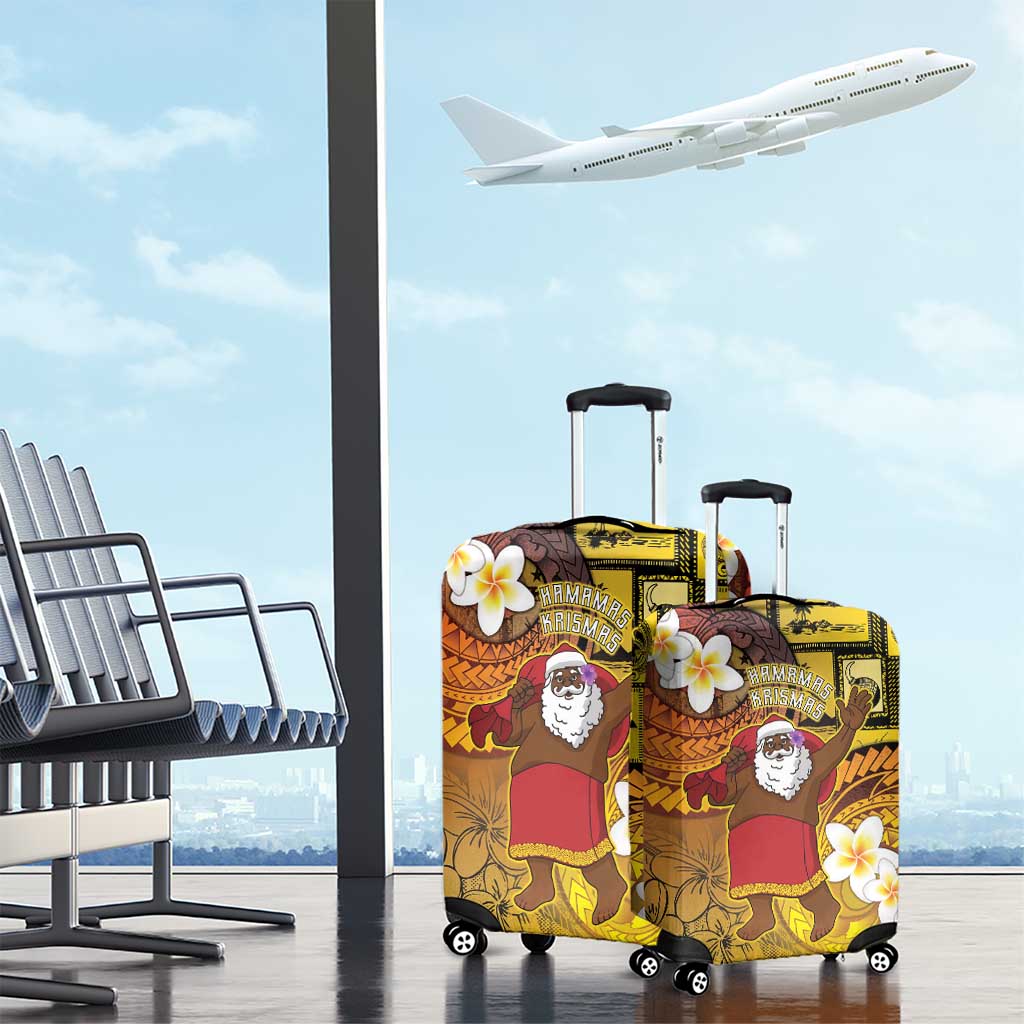 Papua New Guinea Retro Christmas Luggage Cover Hamamas Krismas LT05 - Polynesian Pride