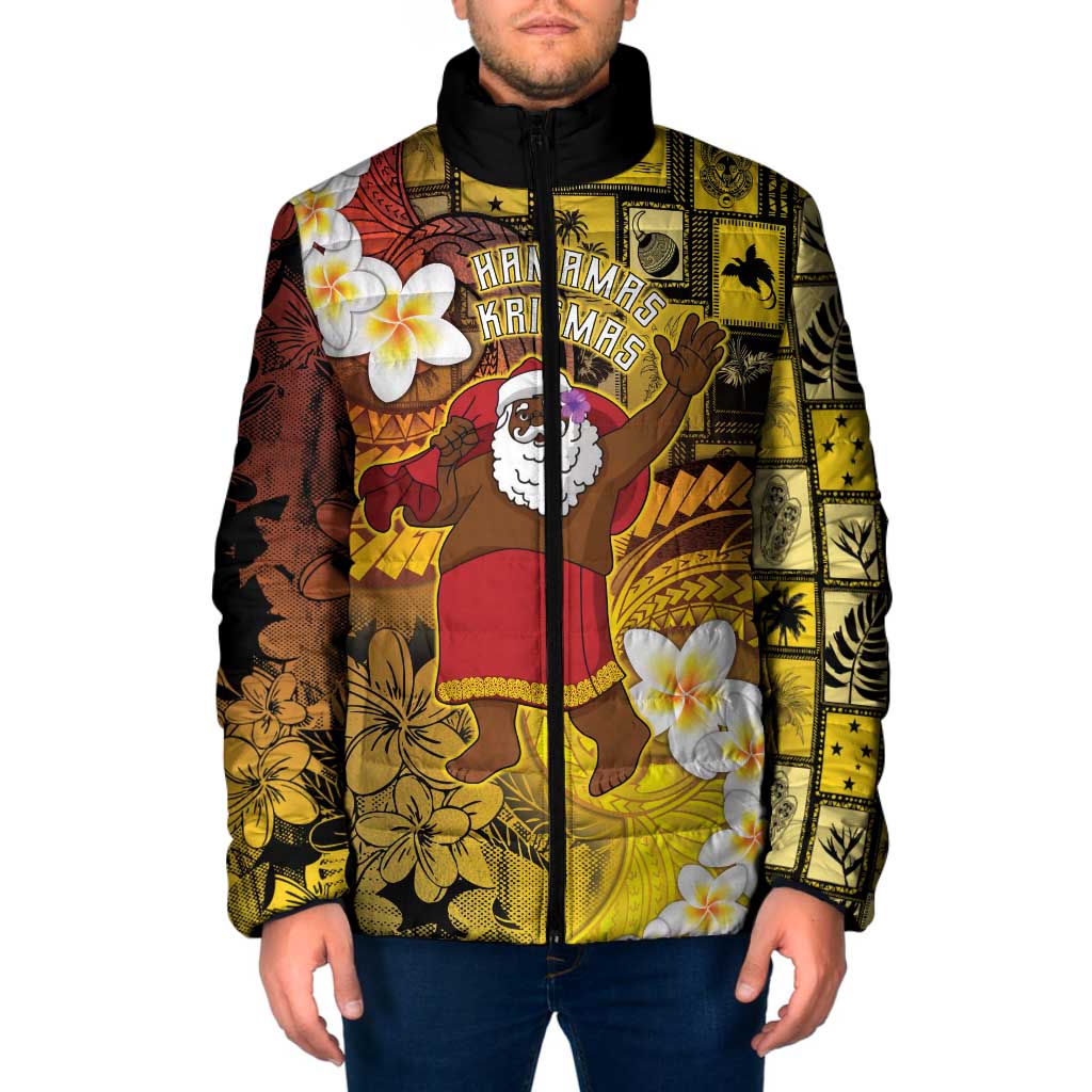 Papua New Guinea Retro Christmas Padded Jacket Hamamas Krismas LT05 Men Colorful - Polynesian Pride