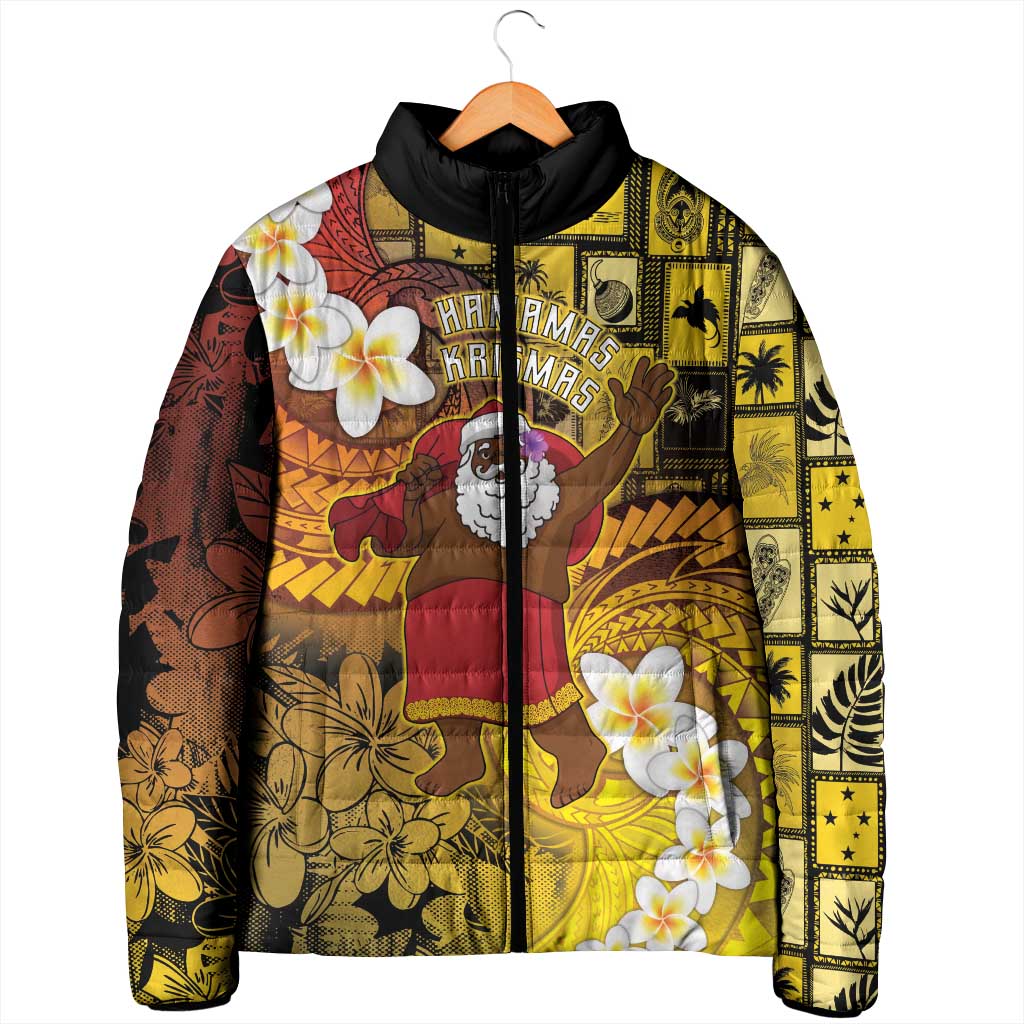 Papua New Guinea Retro Christmas Padded Jacket Hamamas Krismas LT05 - Polynesian Pride