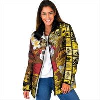 Papua New Guinea Retro Christmas Padded Jacket Hamamas Krismas LT05 Women Colorful - Polynesian Pride