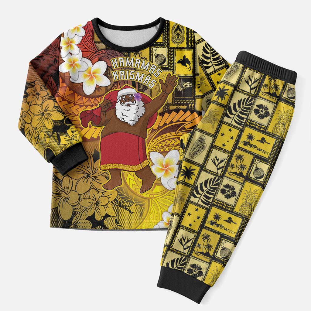 Papua New Guinea Retro Christmas Pajama Set Hamamas Krismas LT05 Men Colorful - Polynesian Pride