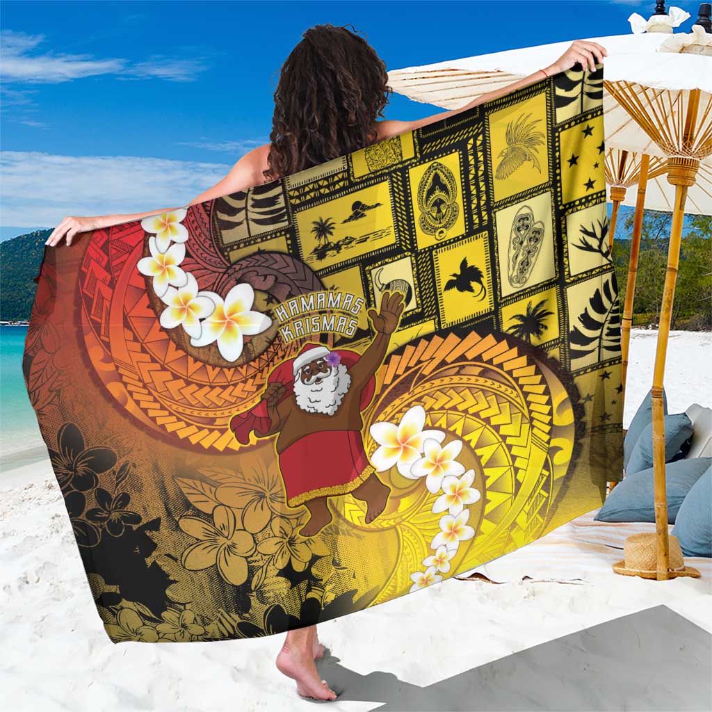 Papua New Guinea Retro Christmas Sarong Hamamas Krismas LT05 One Size 44 x 66 inches Colorful - Polynesian Pride
