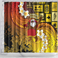 Papua New Guinea Retro Christmas Shower Curtain Hamamas Krismas LT05 - Polynesian Pride