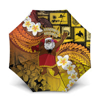 Papua New Guinea Retro Christmas Umbrella Hamamas Krismas LT05 One Size Folded 11.42 inch Opened Diameter 37.4 inch Colorful - Polynesian Pride
