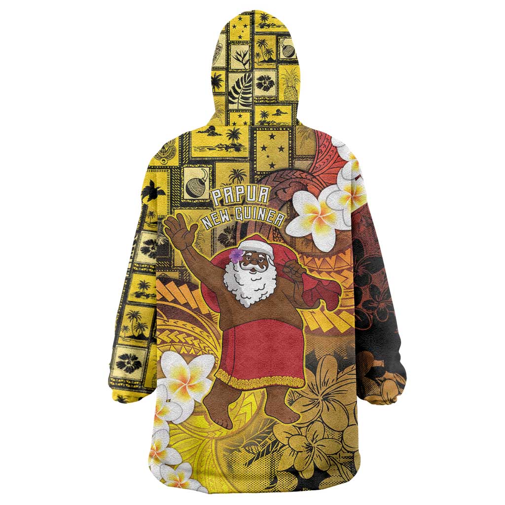 Papua New Guinea Retro Christmas Wearable Blanket Hoodie Hamamas Krismas LT05 - Polynesian Pride
