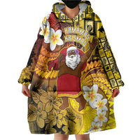 Papua New Guinea Retro Christmas Wearable Blanket Hoodie Hamamas Krismas LT05 - Polynesian Pride