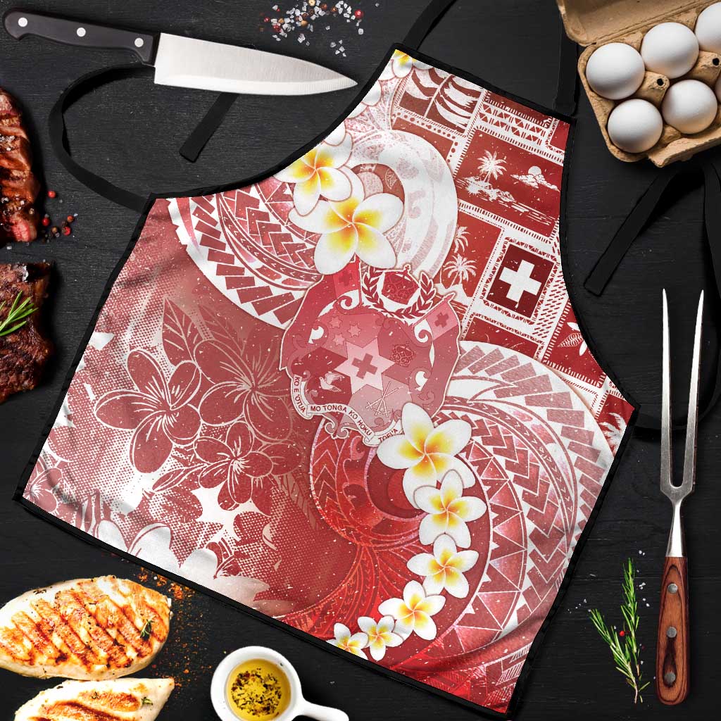 Tonga Christmas Apron Kilisimasi Fiefia Retro Style Red LT05 Red - Polynesian Pride