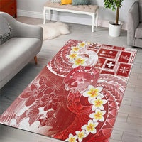 Tonga Christmas Area Rug Kilisimasi Fiefia Retro Style Red LT05 - Polynesian Pride
