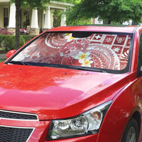 Tonga Christmas Auto Sun Shade Kilisimasi Fiefia Retro Style Red LT05 - Polynesian Pride